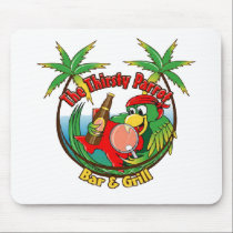 The Thirsty Parrot Bar & Grill mousepads by JB_Tees The Thirsty Parrot Bar & Grill mousepads