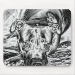 The Thoughtful Pit Bull Mouse Pad