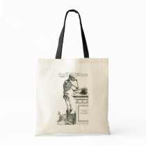 The Thoughtful Skeleton Canvas Bag