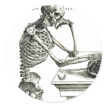 The Thoughtful Skeleton Stickers