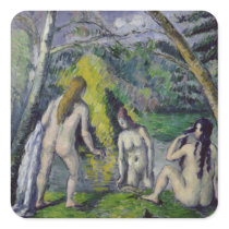 The Three Bathers, c.1879-82 Square Stickers