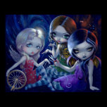 The Three Fates ART PRINT gothic fairy goddess
