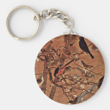 The Three Friends And A Hundred Birds By Pien Keychains