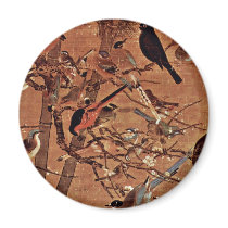 The Three Friends And A Hundred Birds By Pien Fridge Magnet