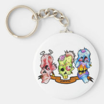 The Three No Evils! - Keychain