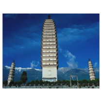 The Three Pagodas, Dali, western Yunnan province, Flyer Design