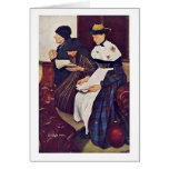 The Three Women In The Church By Wilhelm Leibl Greeting Card
