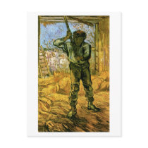 The Thresher (after Millet), Vincent van Gogh Post Card