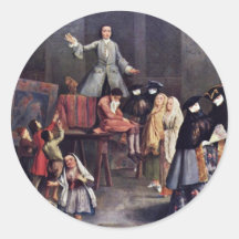 The Tooth-Puller By Longhi Pietro (Best Quality) Round Sticker