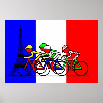 The Tour Arrives in Paris Print by lonvig