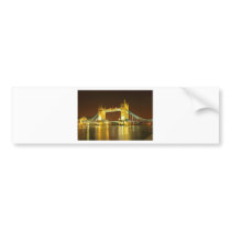 The Tower Bridge By Night Bumper Stickers