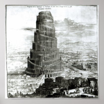The Tower of Babel, 1679 Print