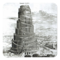 The Tower of Babel, 1679 Square Stickers