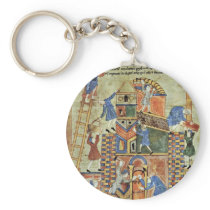The Tower Of Babel By Meister Der Paraphrasen Des Key Chain