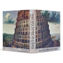 The Tower Of Babel. By Pieter Bruegel Vinyl Binder