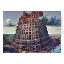The Tower Of Babel. By Pieter Bruegel Greeting Card