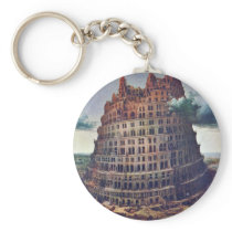 The Tower Of Babel. By Pieter Bruegel Key Chain