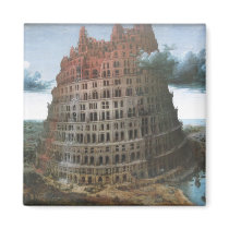 The Tower of Babel - Pieter Bruegel the Elder Refrigerator Magnet