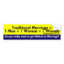 The Traditional Marriage Equation Bumper Sticker