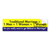 The Traditional Marriage Equation bumper stickers by irregulargoods The Traditional Marriage Equation bumper stickers