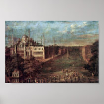 The Train Crosses The Grand Vizier Ameydan By Mour Poster