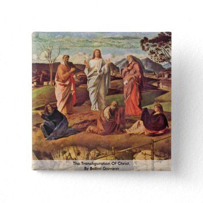 transfiguration of christ. The Transfiguration Of Christ, By Bellini Giovanni Button by Artcollection