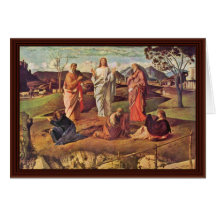 The Transfiguration Of Christ, By Bellini Giovanni Greeting Cards