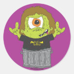 THE TRASH CLOPS ROUND STICKERS