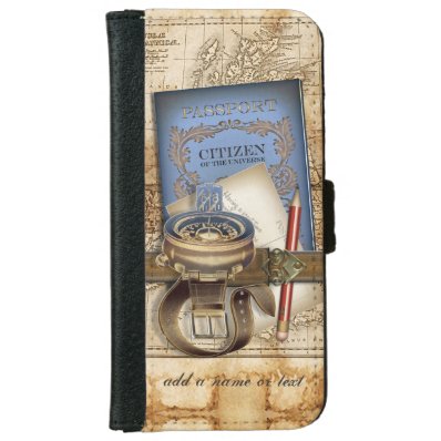 The Traveler Personalized Wallet Phone Case For iPhone 6/6S