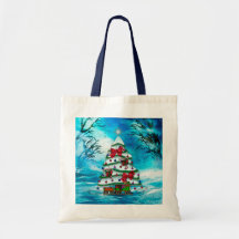 The Tree Christmas Folk Art GIFT Bags