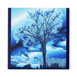 The Tree in Blue Ice Magnet The Tree in Blue Ice Magnet