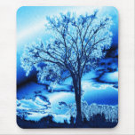 The Tree in Ice Blue mouse pad The Tree in Ice Blue mouse pad