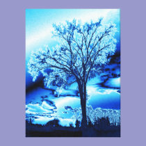 The Tree in Ice Blue on Canvas canvas prints