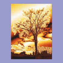The Tree in Molten Gold on Wrapped Canvas canvas prints