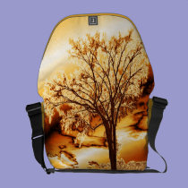The Tree in Molten Gold Rickshaw Messenger Bag messenger bags