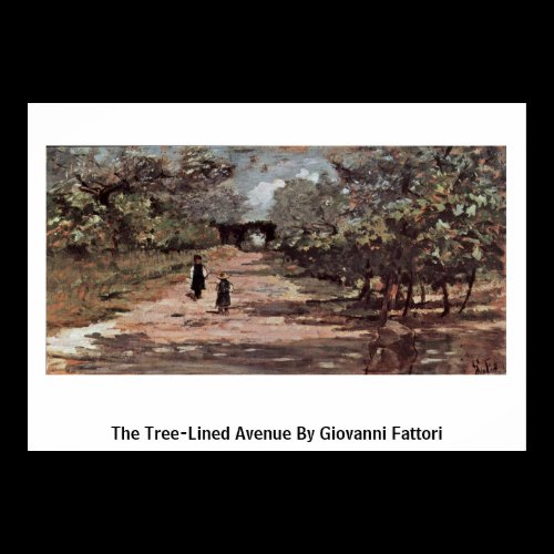 The Tree-Lined Avenue By Giovanni Fattori Posters