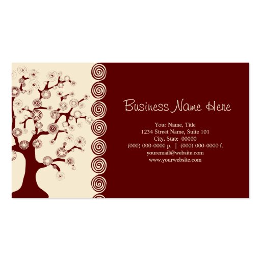The Tree of Life Business Card (front side)