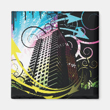 The Trend of Building Silhouettes Refrigerator Magnets