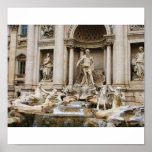 The Trevi Fountain in the City of Rome Poster