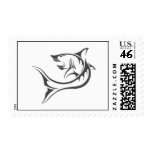 The tribal shark tattoo stamp