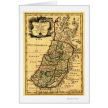 The Tribes of Israel in PalestinePanoramic Map Greeting Card