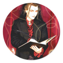 The Trickster Tarot Card Art Round Stickers