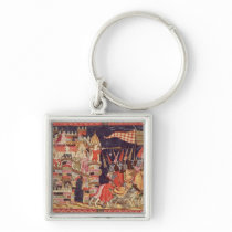 The Trojans Leaving for Battle Keychain
