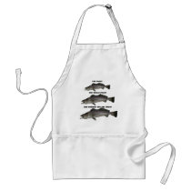 THE TROUT,THE WHOLE TROUT AND NOTHING BUT THE TROU aprons by billdazet THE TROUT,THE WHOLE TROUT AND NOTHING BUT THE TROU aprons