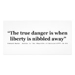 The True Danger is When Liberty is Nibbled Away Personalized Photo Card