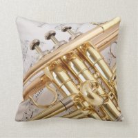The Trumpet Throw Pillow