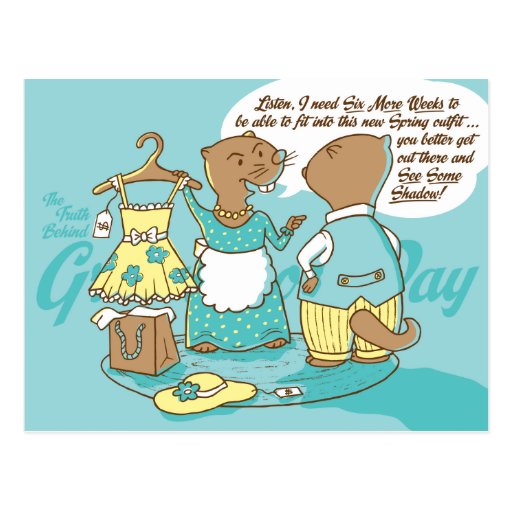 The Truth Behind Groundhog Day Postcard CUSTOMIZE