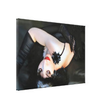 The Turning Away - Self Portrait Stretched Canvas Print