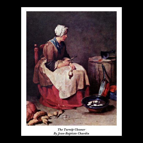 The Turnip Cleaner By Jean-Baptiste Chardin Posters