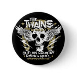 The TWAINS Skull n' Horseshoe Button
